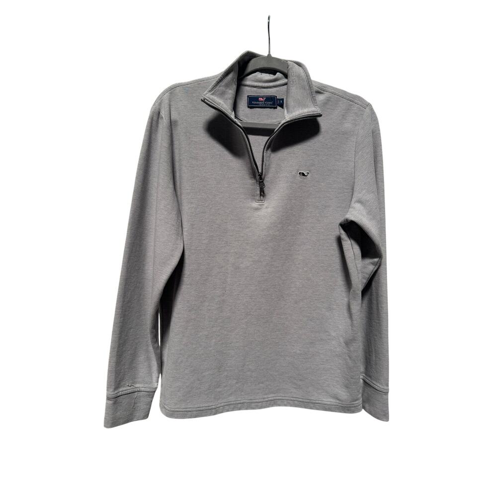 Vineyard Vines Quarter Zip Shirt Men's Small Long Sleeve Gray